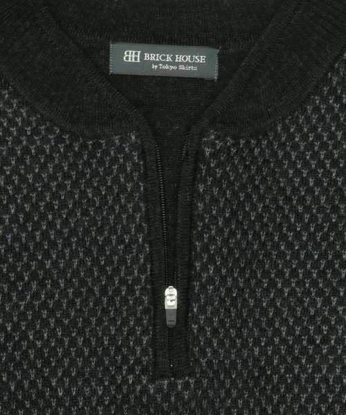 「TOKYO SHIRTS」 ノースリーブニット M ダークグレー メンズ_画像5