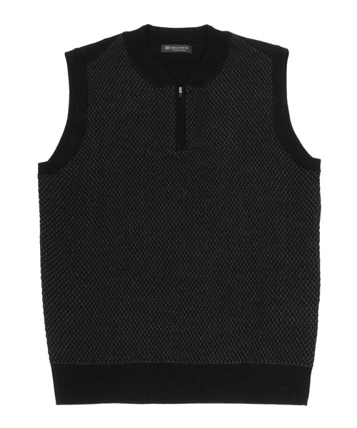 「TOKYO SHIRTS」 ノースリーブニット M ダークグレー メンズ_画像6