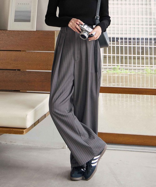 CHAN ME」 スラックス SMALL ネイビー レディース : ZOZOTOWN Yahoo!店