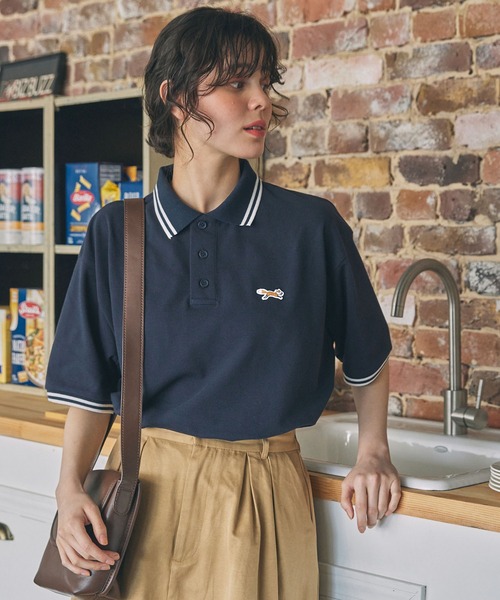 「PENNEYS」 半袖ポロシャツ FREE オフホワイト レディース_画像4