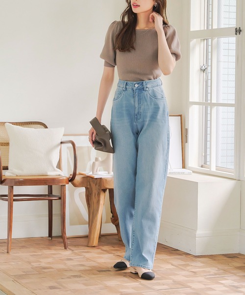 「KOBE LETTUCE」 デニムパンツ - ライトブルー レディース_画像3