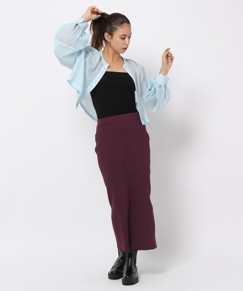 「HEREIAM」 長袖シャツ FREE スカイブルー レディース_画像7