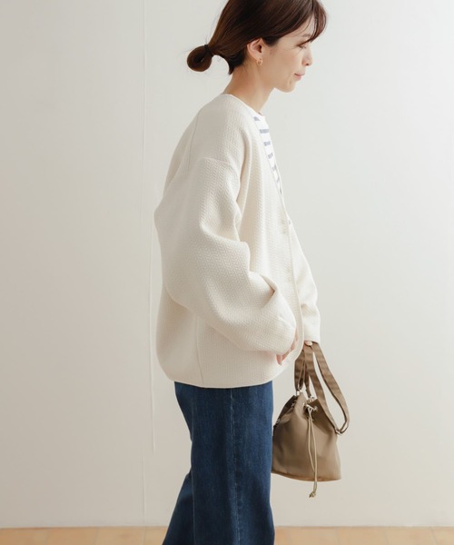 「URBAN RESEARCH DOORS」 ノーカラージャケット MEDIUM アイボリー レディース_画像7