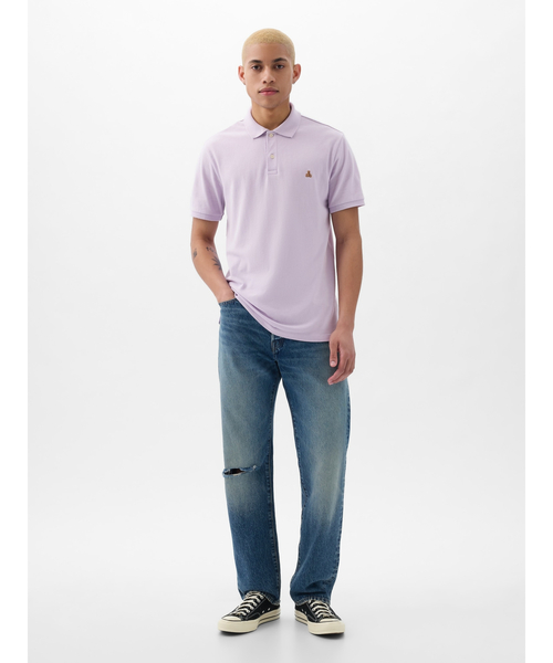 「GAP」 半袖ポロシャツ X-SMALL ホワイト メンズ_画像3