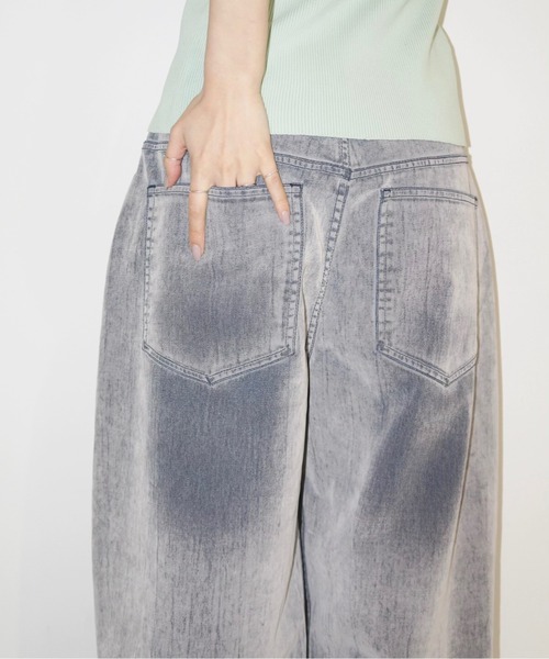「musubore」 デニムパンツ 0 グレー レディース_画像3