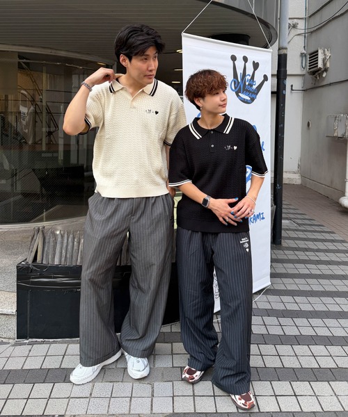 kaoyorinakami ポロシャツ 半袖 knit polo/ カオヨリナカミニット