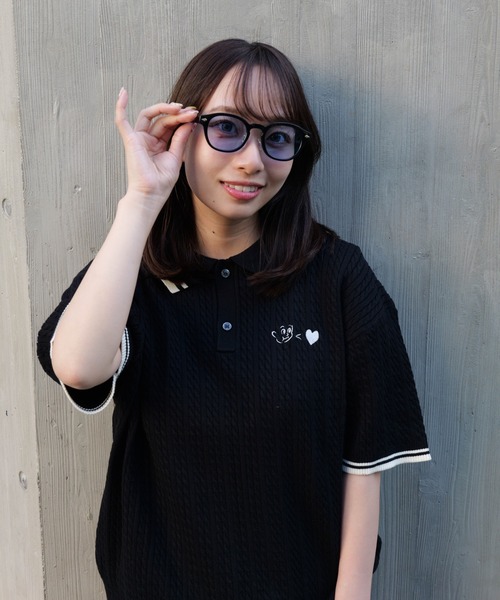 kaoyorinakami カオヨリナカミ ポロシャツ Mサイズ 新品 kaoyorinakami ポロシャツ 半袖 knit polo/ カオヨリナカミニット