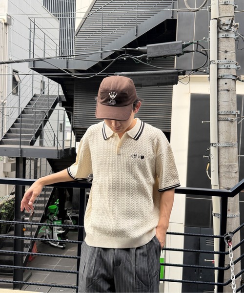 kaoyorinakami ポロシャツ 半袖 knit polo/ カオヨリナカミニット