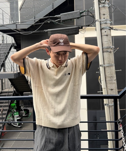 kaoyorinakami ポロシャツ 半袖 knit polo/ カオヨリナカミニット