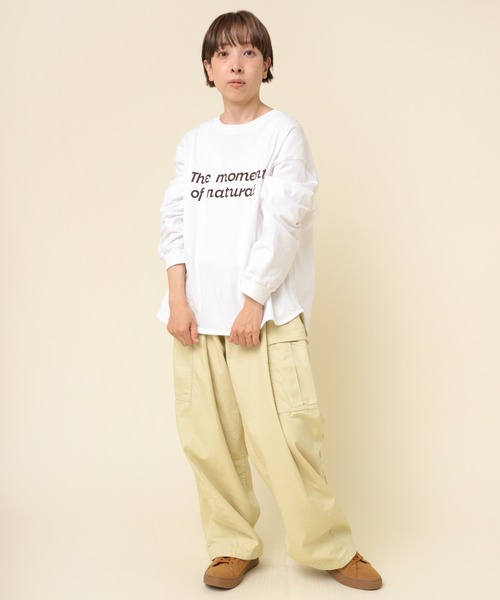 「RNA-N」 長袖カットソー MEDIUM サーモンピンク レディース_画像3