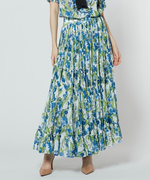 Sov. ロング スカート フラワーシフォンスカート : ZOZOTOWN Yahoo!店