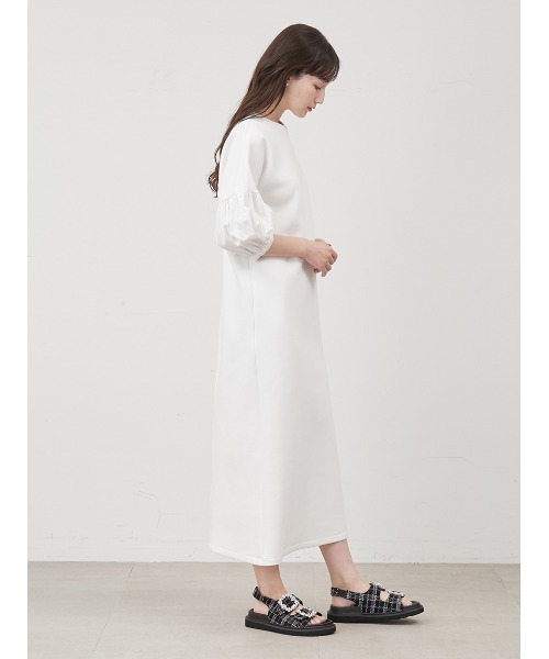 「Mila Owen」 7分袖ワンピース 0 モカ レディース_画像4