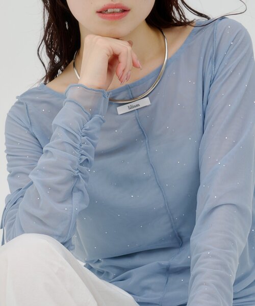 lilium by lily tシャツ 「lilium by lily」レイヤードシアートップス