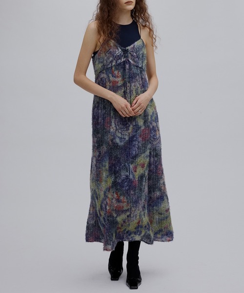 ドレス WOVEN PATTERN FLOWER DRESS
