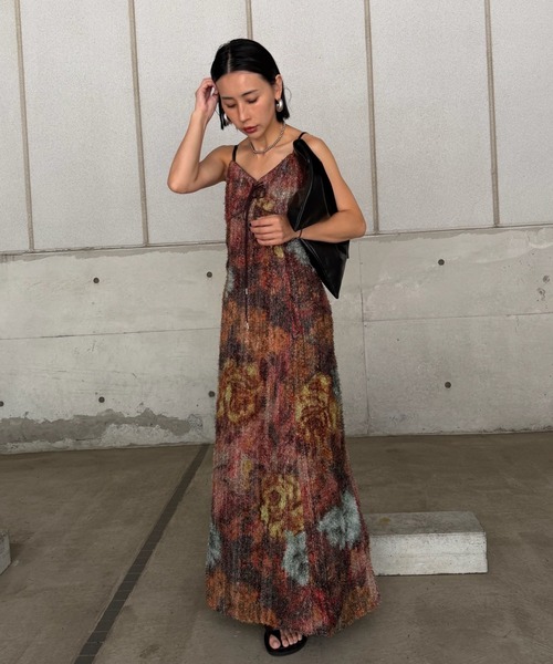 ドレス WOVEN PATTERN FLOWER DRESS