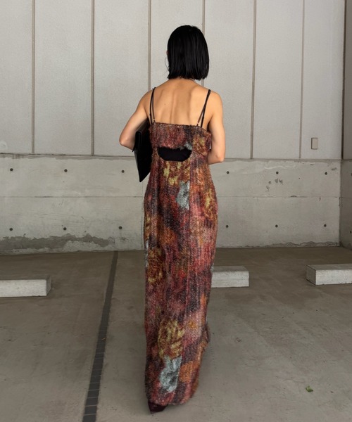 ドレス WOVEN PATTERN FLOWER DRESS