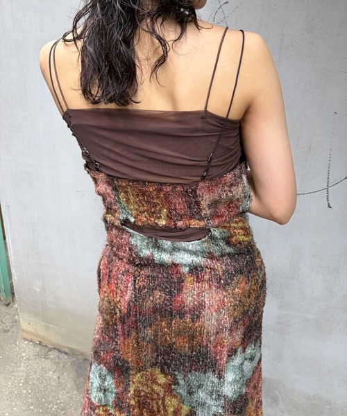 ドレス WOVEN PATTERN FLOWER DRESS
