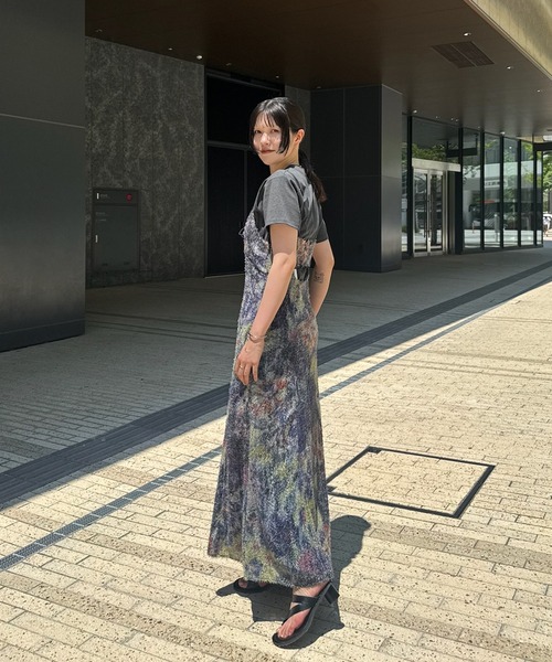 ドレス WOVEN PATTERN FLOWER DRESS