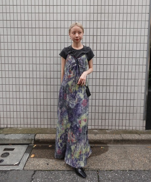 ドレス WOVEN PATTERN FLOWER DRESS