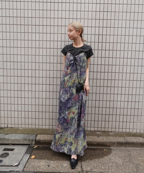 ドレス WOVEN PATTERN FLOWER DRESS