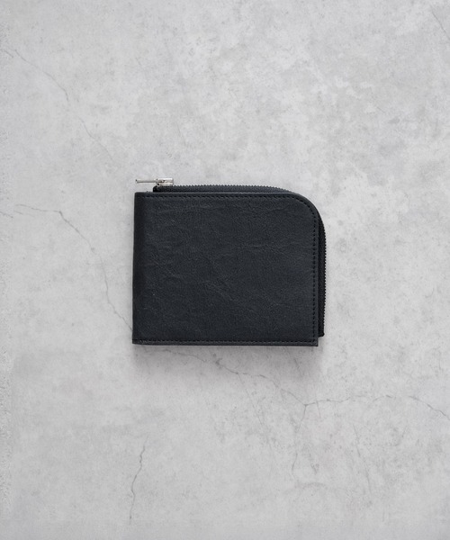 SENTI（センティ） ミニ 財布 Dyneema Leather BIFOLD ZIP WALLET 超