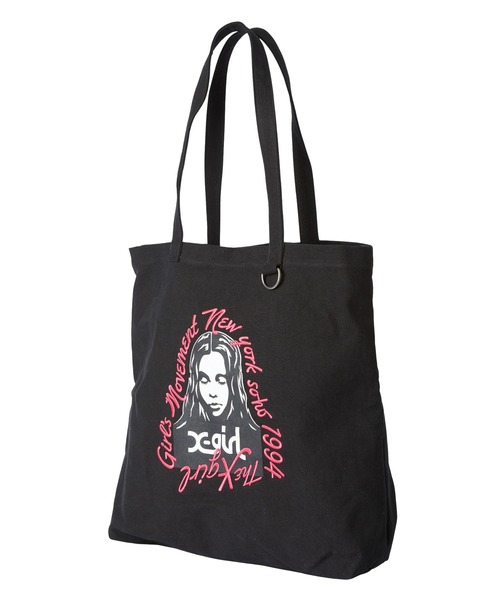 X-girl（エックスガール） トートバッグ HAND DRAWN LOGO AND FACE