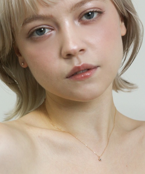 cui-cui ネックレス 一石 シャンパンダイヤモンド 0.15ct | K18 