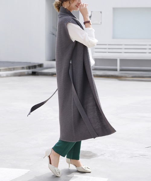 最終SALE 【Spick & Span】 2023★ニットベスト　ロングジレ スピック＆スパン(Spick & Span) | ベスト・ジレ/トップスの人気