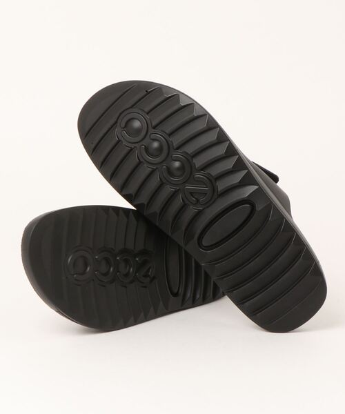 【未使用】ECCO エコー　セカンド コズモ M フラット サンダル　黒　39 未使用】ECCO エコー セカンド コズモ M フラット サンダル 黒