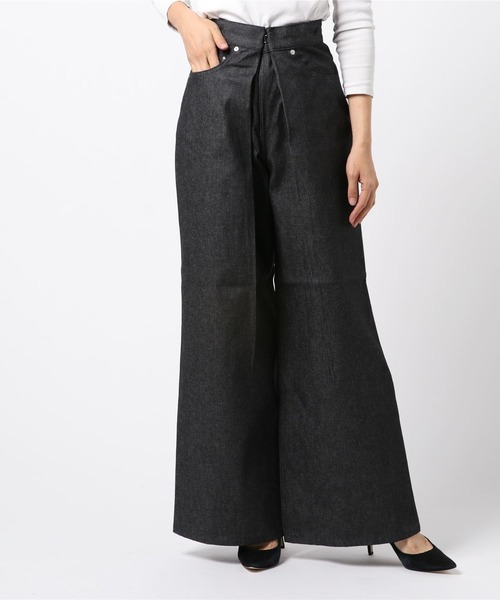 ジーンズ デニム デニムパンツ RIGID DENIM WIDE PANTS (SHORT LENGTH) レディースの画像