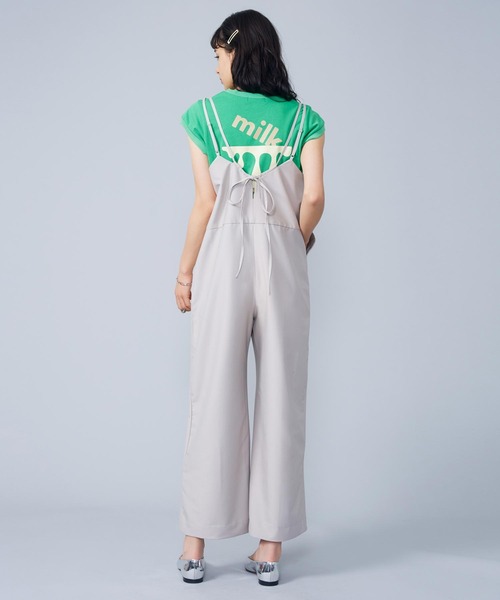 サロペット オーバーオール BACK RIBBON SALOPETTE レディース CLANE