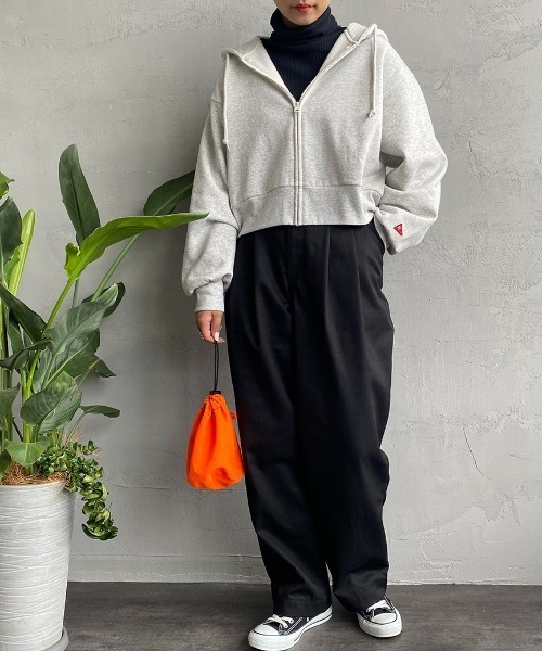パーカー 「WEB先行予約」「HEALTHKNIT/ヘルスニット」 別注 ショート丈 クラシックスウェットジップパーカー レディース セール】[HEALTHKNIT/ヘルスニット] 別注 ショート丈 クラシック