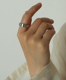 ORLEAN 指輪 リング 金属アレルギー対応 スクエア幅広リング 7号