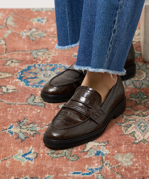 IENA LA BOUCLE ローファー 「FLATTERED/フラッタード」croco  