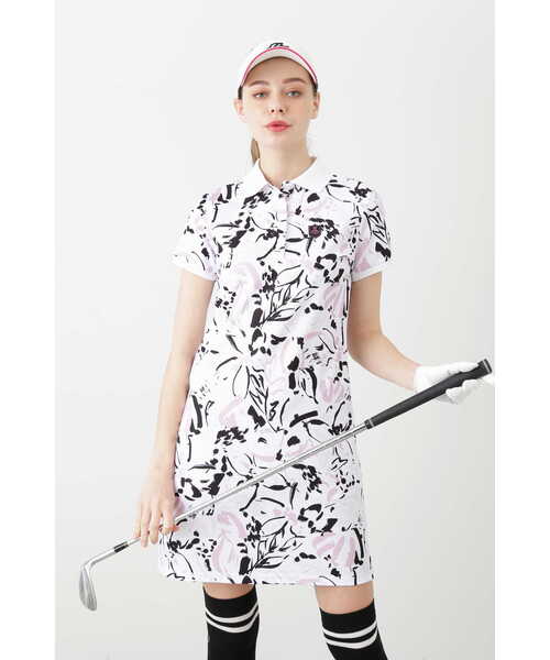 ワンピース 「PINKY GOLF」オプティカルフラワープリントワンピース PINKY GOLF