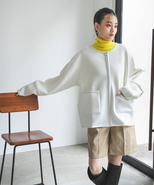 bohmal（ボマール） ジャケット ノーカラージャケット ボンディング