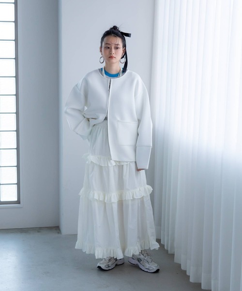 bohmal（ボマール） ジャケット ノーカラージャケット ボンディング