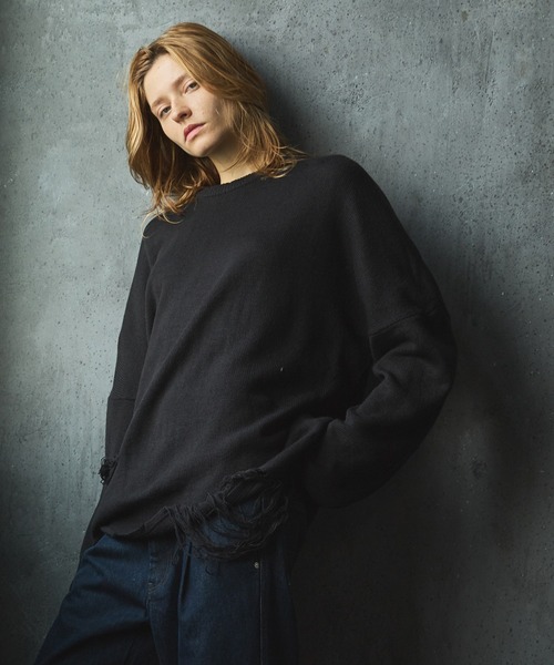 CIASENSE セーター ニット Pullover damage knit/sweater プルオーバー