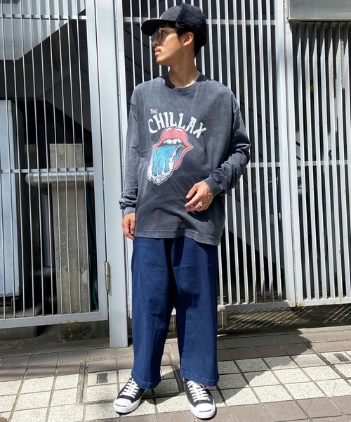 chillax（チラックス） tシャツ 長袖Tシャツ バンドTEE ヴィンテージ風