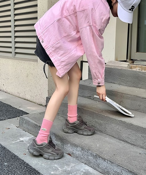 Cherry Stamp　クルー丈ソックス　靴下　2点セット 靴下 レディース 夏用 セット シュナウザー 柄 グッズ 2足組