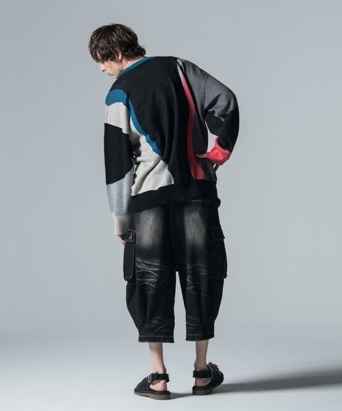 glamb（グラム） カーゴパンツ Cropped Denim Cargo Pants