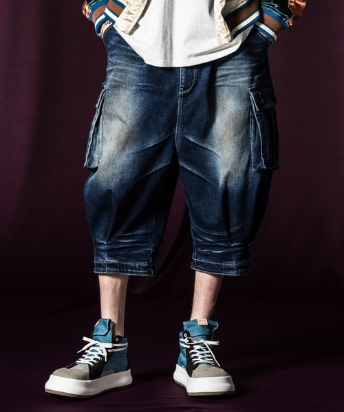 glamb クロップド デニム カーゴパンツ 定価2万4750円 glamb（グラム） カーゴパンツ Cropped Denim Cargo Pants
