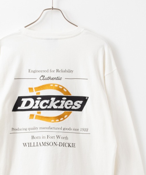 Dickies tシャツ 別注バックロゴ刺繍ロングスリーブTシャツ