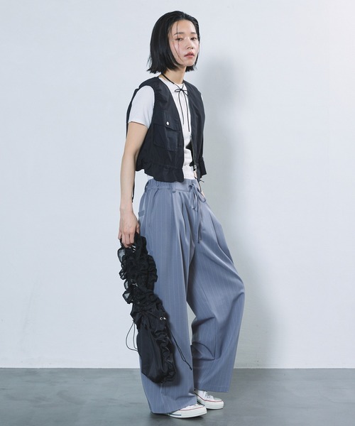 ベスト ジレ Firsthand/ファーストハンド Reポリエステル ギャザーショートジレ / ベスト レディース Firsthand/Reポリエステルギャザーショートジレ｜Daytona Park
