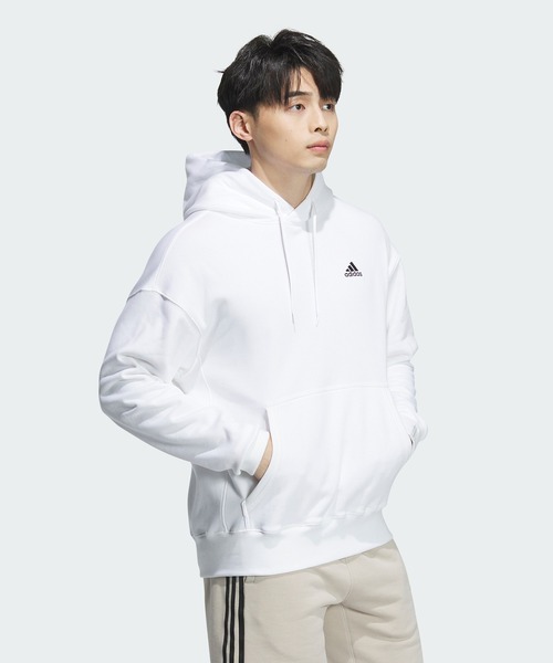 パーカー エッセンシャルズ プラス ルーズフィット スモールロゴ フレンチテリー プルオーバーパーカー / アディダス adidas メンズ レディー | adidas | 04