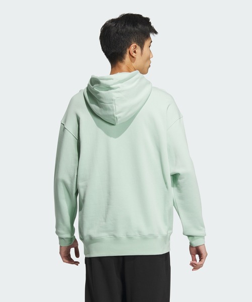 パーカー エッセンシャルズ プラス ルーズフィット スモールロゴ フレンチテリー プルオーバーパーカー / アディダス adidas メンズ レディー | adidas | 21
