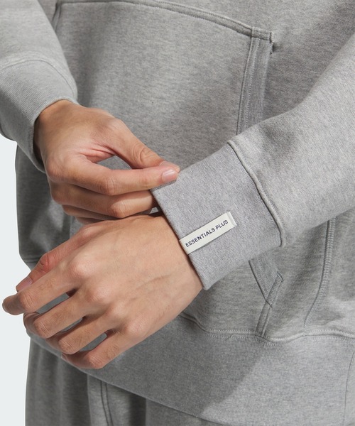 パーカー エッセンシャルズ プラス ルーズフィット スモールロゴ フレンチテリー プルオーバーパーカー / アディダス adidas メンズ レディー | adidas | 18