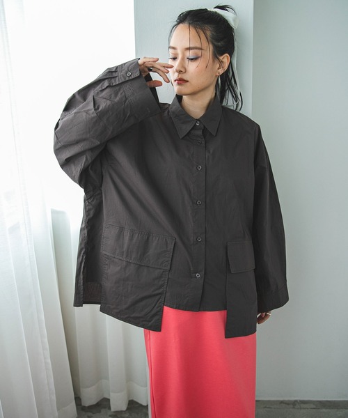 ブラウス シャツ ビッグポケット チェック シャツ レディース THE Yon ブラウス シャツ ビッグボウタイグラフチェックシャツ
