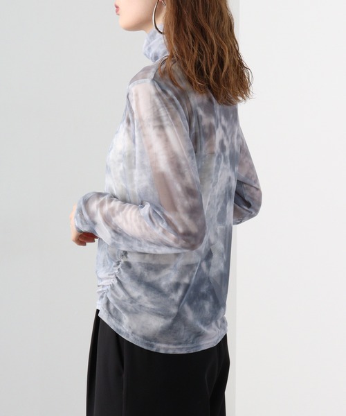 tシャツ A.N.L ぼかし柄チュールプルオーバー レディース セール】A.N.L ぼかし柄チュールプルオーバー（Tシャツ