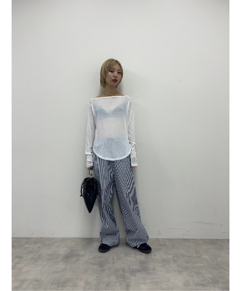 BLACK BY MOUSSY パンツ relax stripe pants(リラックス